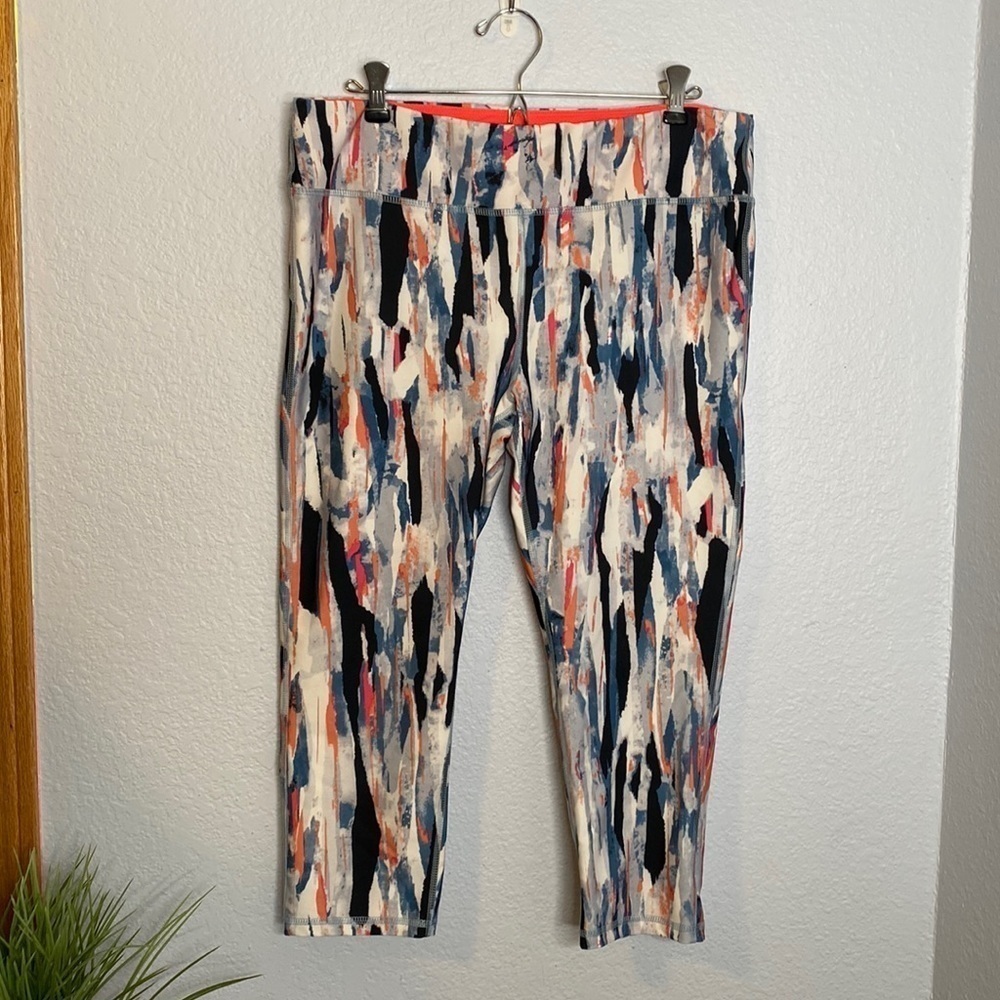 Marika Sport watercolor womens leggings size XL